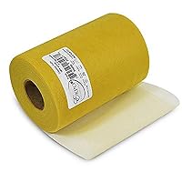 Expo International Trims by The Yard Premium Matte Spool of 6-inch X 100 Yards, Gold (5 Yard Cut) Tulle
