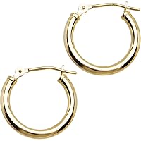 14k Yellow Gold Forever Classic 16mm Hinged Hoop Earrings