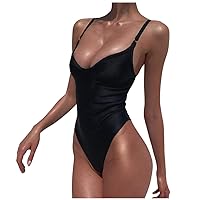 Black Bathing Suits for Women One Piece Tummy Control Womens Modest Swimsuits Tops