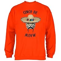 Old Glory Funny Cat Cinco de Mayo Meow Mens Sweatshirt