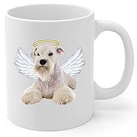 White Miniature Schnauzer Angel Wings Memorial Coffee Mug - Sympathy Gifts for Dog Lovers White Cup 11 oz