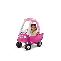 Princess Cozy Coupe Ride-On Toy - Toddler Car Push and Buggy Includes Working Doors, Steering Wheel, Horn, Gas Cap, Ignition Switch - For Boys and Girls Active Play , Magenta