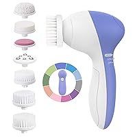 Facial Cleansing Brush Face Scrubber: Electric Exfoliating Spin Cleanser Device Waterproof Deep Cleaning Exfoliation Rotating Spa Machine - Electronic Acne Skin Washer Spinning System Set