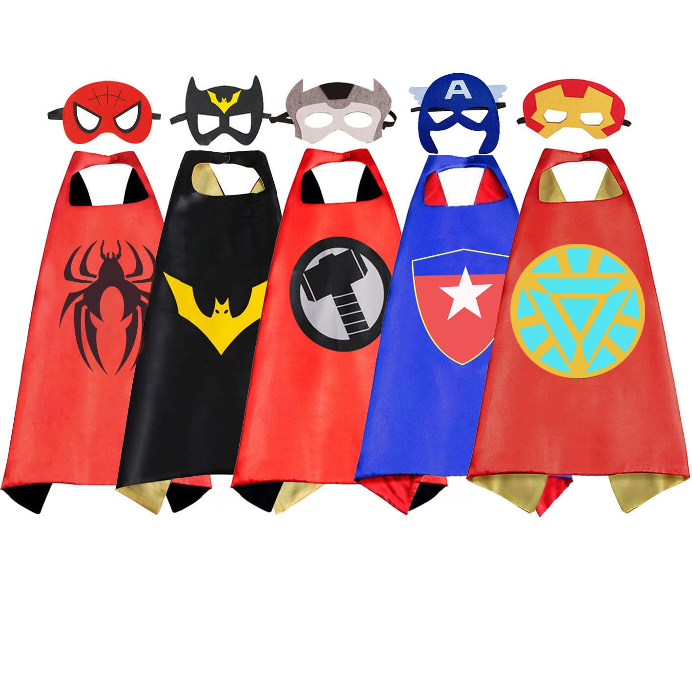 RioRand Kids Superhero Capes Set Toys for 3-10 Year Old Boys Girls Party Supplies Christmas Halloween Gifts