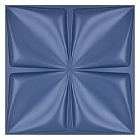 Navy Blue 3D Wall Panel PVC Flower Design Cover 32 Sqft, for Interior Wall Decor in Living Room,Bedroom,Lobby,Office,Shopping Mall
