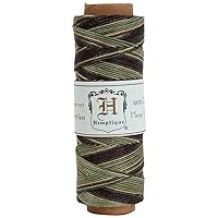 Hemptique 100% Natural Hemp Cord Single Spool - 205ft ~ 62.5m Hemp String Spool - Crafters Number 1 Choice - .5mm Cord Thread for Jewelry Making, Macramé, Scrapbooking, & More - Camouflage