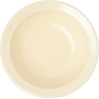 Carlisle FoodService Products Kingline Reusable Plastic Bowl Fruit Bowl with Rim for Home and Restaurant, Melamine, 4.75 Ounces, Tan, (Pack of 48)