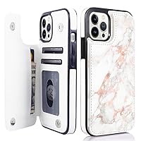 uCOLOR Compatible with iPhone 12/12 Pro 6.1 Inch Wallet Case with Card Holder, Folio Flip PU Leather Kickstand Card Slots Design, Double Magnetic Clasp and RFID Blocking Cover 6.1