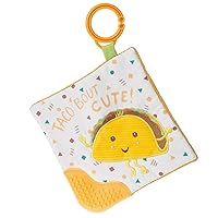 Sweet Soothie Crinkle Teether Toy with Baby Paper and Squeaker, 6 x 6-Inches, Taco Bout Cute