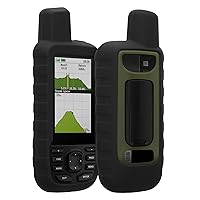 kwmobile Case Compatible with Garmin GPSMAP 66sr / GPSMAP 67 - GPS Handset Navigation System Soft Silicone Skin Protective Cover - Black