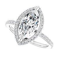 Fashionable Flowerbud Engagement Ring, Marquise Cut 2.00CT, Colorless Moissanite Ring, 925 Sterling Silver, Solitaire Promise Ring, Wedding Ring, Perfact for Gift Or As You Want