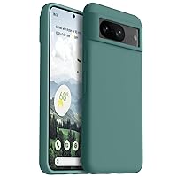 OTOFLY Designed for Pixel 8 Case, [Military-Grade Drop Protection][Anti-Scratch Microfiber Lining] Silicone Slim Thin Shockproof Phone Case for Google Pixel 8 (Pine Green)
