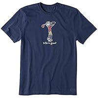 Men's Vintage Casual Cotton Tee Graphic Crewneck Short Sleeve T-Shirt, Golf Jake