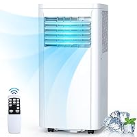 Rintuf Portable Air Conditioner, 8000 BTU AC Unit with Dehumidifier & Fan Modes, Up to 350 Sq.Ft, Remote Control, 24H On/Off Timer, Quiet Air Conditioner for Room, Window Mount Kit