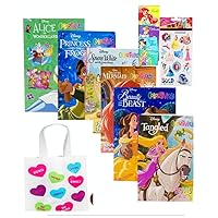 Tote *ally for Kids Princess Activity Tote with 6 Coloring Books and Stickers - Snow White, Belle, Rapunzel, Mermaid, Sleeping Beauty - Alice