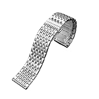 For Armani AR11238 AR1981 AR60024/AR60025 Csolid steel watch band 22mm Silver black Folding clasp watch Wristband accessories