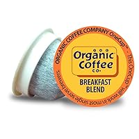 The Organic Coffee Co. Compostable Coffee Pods - Breakfast Blend (12 Ct) K Cup Compatible including Keurig 2.0, Medium Roast, USDA Organic