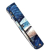 Yoga Mat Bag, Starry Galaxy Shark Pattern Exercise Yoga Mat Carrier Full-Zip Yoga Mat Carry Bag with Adjustable Strap for Women Men