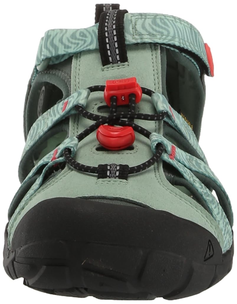 KEEN Kids Seacamp 2 CNX Closed Toe Sandals, Granite Green/Cayenne, 7 US Unisex Toddler