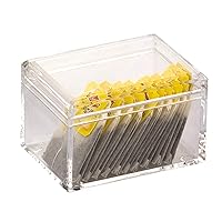 Acrylic Tea Bags Caddy Organizer,Tea Chest Box,Holder with Lid for Tea Coffee Bags,Small Packets,Sweeteners (10.5x7.5x7cm), YTBH-08328