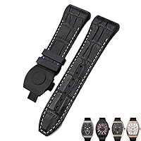 For Franck Muller Watch Band 28mm Cowhide Silicone Watch Strap Nylon Rubber Folding Buckle Watch Bands For Men Bracelet