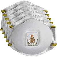 3M Particulate Respirator 8511Pro, N95, Disposable, Grinding, Sanding, Sawing, Sweeping, Dust, Smoke, 5/Pack
