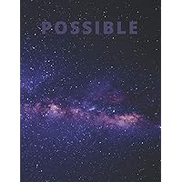 Power Words Journal For Daily Affirmations: Possible | Self Care Notebook To Track Thoughts, Dreams, Goals | Unique Motivational Mantra For Personal ... Image With Inspiration To Motivate & Change