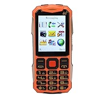 2G Unlocked Senior Cell Phone, 2.8in Inch Screen Big Button Simple Mobile Phone, Loud Volume SOS Button Dual SIM 4800mAh (Orange)