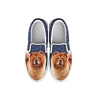 Kid's Slip Ons-All Dog Print Slip-Ons Shoes for Kids (Choose Your Breed) (3 Youth (EU34), Chow Chow)