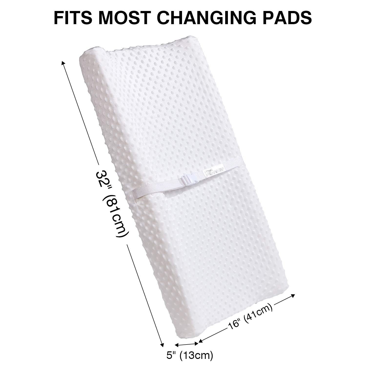 Changing Table Pad Covers AceMommy Ultra Soft Minky Dots Plush Changing Table Covers Breathable Changing Table Sheets Wipeable Diaper Changing Pad Cover for Infants Baby Boy Baby Girl White (2 Pack)