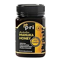 PRI Manuka Honey MGO 1000+, 1.1LB High Strength - Raw Manuka Honey (500g)