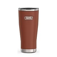ICON SERIES BY THERMOS Stainless Steel Cold Tumbler with Slide Lock, 24 Ounce, Saddle
