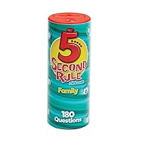 5 Second Rule Game Family Edition (Mini Tube) - Simple Question Card Game for Family Fun, Party, Kids, Travel, Game Night & Sleepovers - Think Fast and Shout Out Answers - for Ages 8+