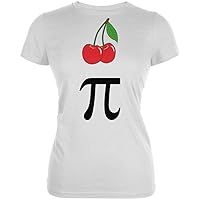 Halloween Math Geek Pi Day Costume Cherry Juniors Soft T Shirt White LG