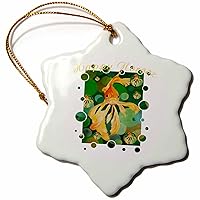 3dRose Happy Norooz Persian New Year Goldfish in Bubbles - Ornaments (orn-377602-1)
