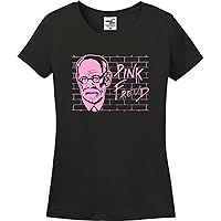 Pink Freud Sigmund Freud Funny Missy Fit Ladies T-Shirt (S-3X)