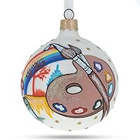 Creative Palette: Art Tools for Artist Blown Glass Ball Christmas Ornament 3.25 Inches