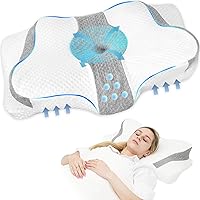 Cervical Pillow for Neck Pain Relief, Memory Foam Contour Pillows for Side Back Stomach Sleeper,Orthopedic Pillow with Ergonomic Design, Adjustable Bed Pillow for Adult