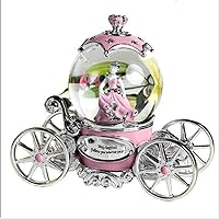 Car Princess Crystal Ball Music Box, Rotary Snow Flower Crafts, Crystal Ball Music Box, 19cm 9.5cm 16cm Ornaments