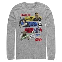 STAR WARS Big & Tall Men's Galaxy Dad Tops Long Sleeve Tee Shirt