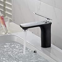 Water-Tap Bathroom Sink Tap Kitchen Sink Tap Modern Cold and Hot Water Tap Basin Faucets Wash Basin Copper Bathroom Faucets Bathroom Sink Faucet/White
