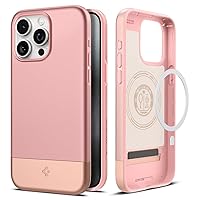 Spigen Magnetic Style Armor MagFit Designed for iPhone 15 Pro Max Case, [Military-Grade Protection] Compatible with MagSafe (2023) - Rose Gold