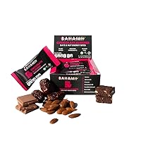 Bahamii Nuts & Date Bars, Organic Healthy Snacks | Chocolate Almond 6-Pack | Gluten Free & 0g Added Sugar Low Calorie Snacks, No Preservatives, Plant Based, Kosher, Diabetic Snacks