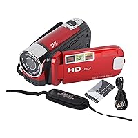 Pilipane 1080P 16MP Digital Video Camera,Video Camera Camcorder, Digital Camera with 2.7-Inch Rotatable Screen and 16x Digital Zoom(red)
