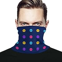 Colorful of Circle Funny Face Cover Scarf Neck Mask Skiing Fishing Hiking Cycling UV Protector for Men Women