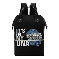 It's in My DNA Guatemala Flag Durable Travel Laptop Hiking Backpack Waterproof Fashion Print Bag for Work Park Black-Style