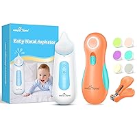 Easy@Home Baby Accessories for Newborn Must Have: Electric Baby Nail File Trimmer | Baby Electric Nasal Aspirator