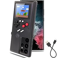 Handheld Retro Gameboy Phone Case for Samsung Galaxy S22 Ultra,Game Console Samsung Phone Case,Playable 36 Video Games Case (for Galaxy S22 Ultra, Black)