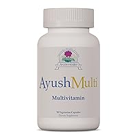 Ayush Herbs Multi, All-Natural High Antioxidant Multivitamin for Women and Men, Active B Vitamin and Chelated Mineral Supplements, Daily Vitamins for Adults, 90 Vegetarian Capsules