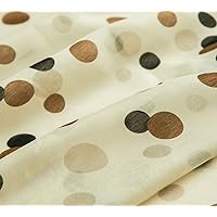Generic Sheer Silk Blends Linen Fabric, Irregular Dots Pattern, 42.52” Width, Craft By the Yard